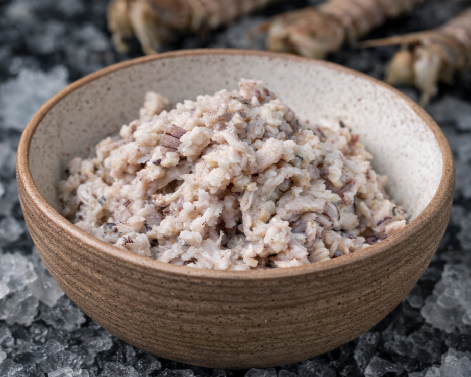 Gefrorenes, gekochtes Fangschreckenkrebsfleisch (zerkleinert) from Indonesien